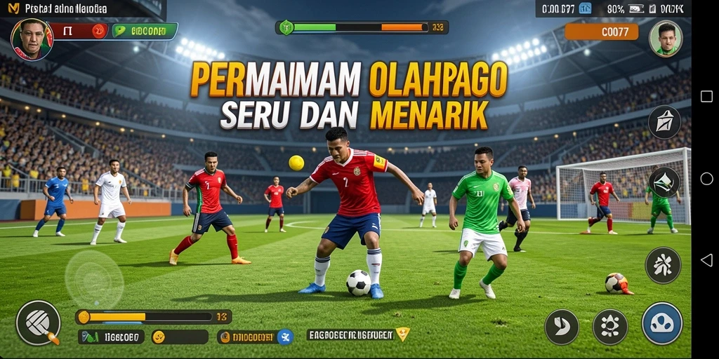 Screenshot gameplay C0077 menampilkan aksi olahraga yang mendebarkan.