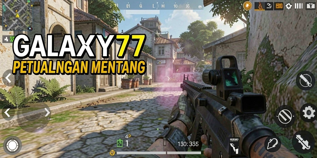 Tampilan gameplay GALAXY77 yang mendebarkan saat pertempuran berlangsung.