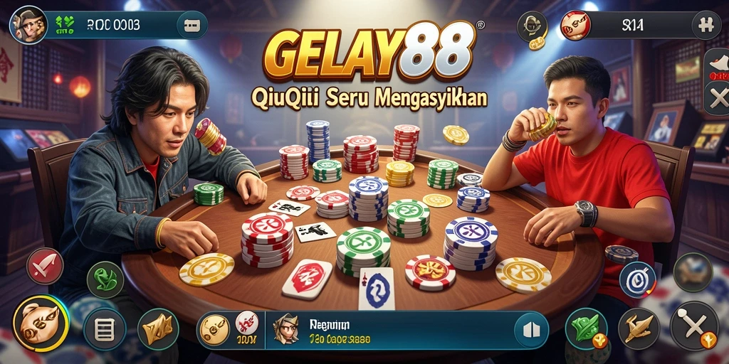 Tampilan gameplay QiuQiu yang seru dan interaktif.