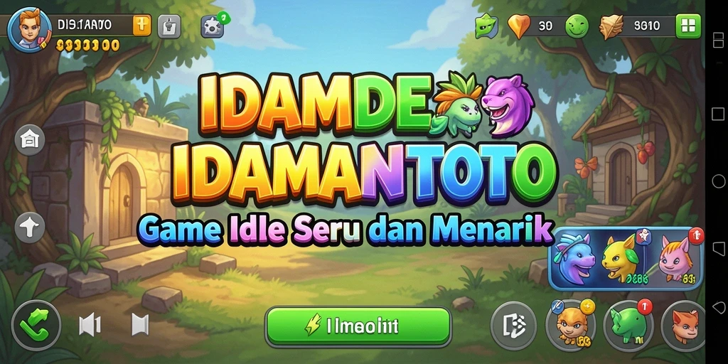 Tampilan gameplay utama <strong>IDAMANTOTO</strong> dengan elemen Idle yang menarik.