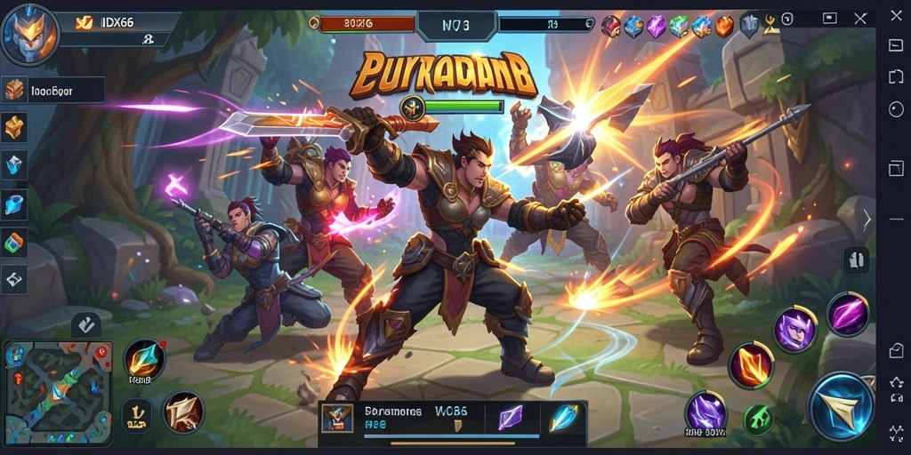 Tampilan gameplay IDX66 dengan pertarungan tim yang seru dan strategis.