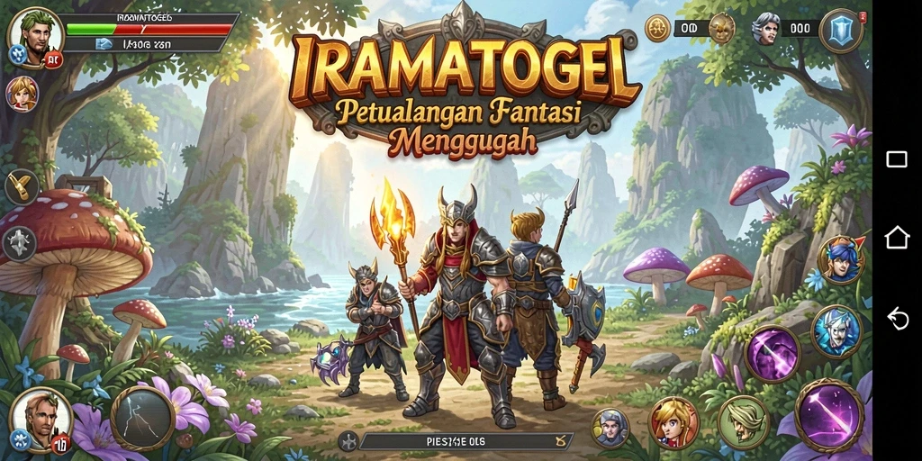 Tampilan gameplay RPG yang menarik dan penuh aksi di IRAMATOGEL.