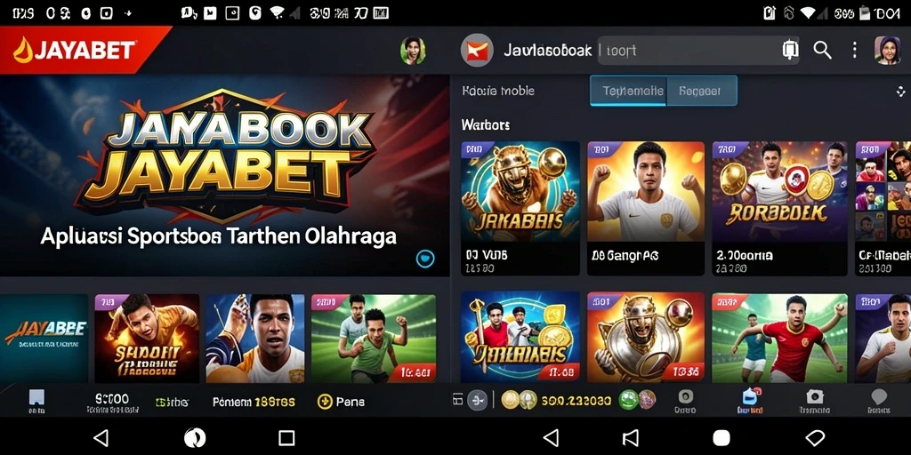 Screenshot utama JAYABET menampilkan antarmuka taruhan olahraga yang mudah digunakan.
