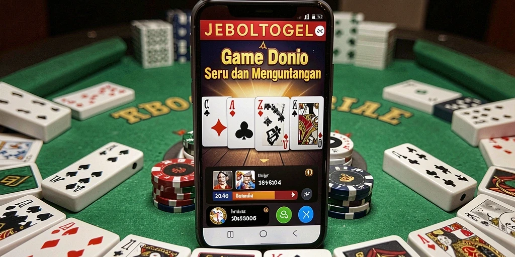 Tampilan gameplay seru dari JEBOLTOGEL yang menampilkan permainan Domino.