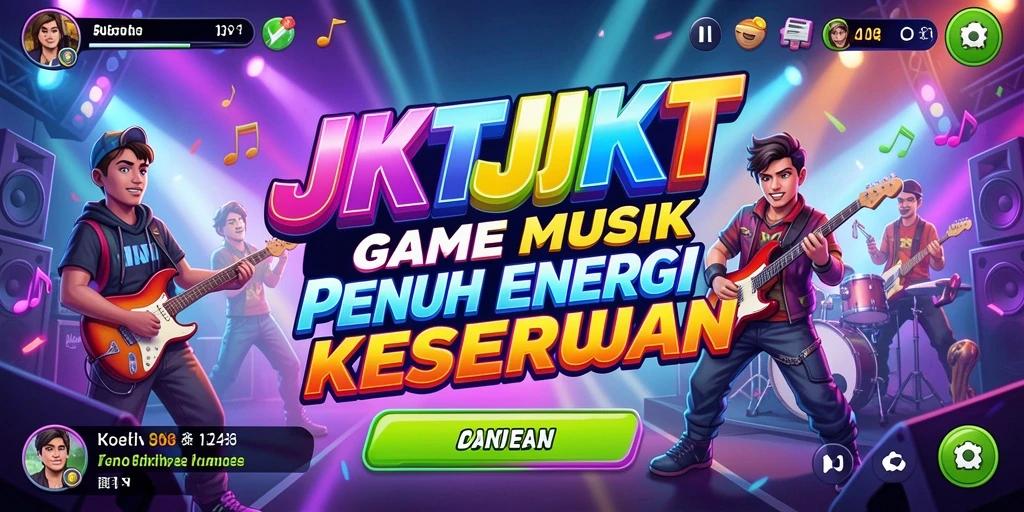 Screenshot gameplay <strong>JKTJKT</strong> menampilkan momen penuh energi saat bermain musik.