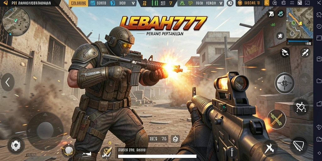 Tampilan gameplay intens penuh aksi di LEBAH777.