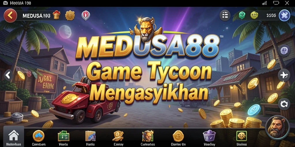 Tampilan gameplay Tycoon yang seru dan interaktif di MEDUSA88.