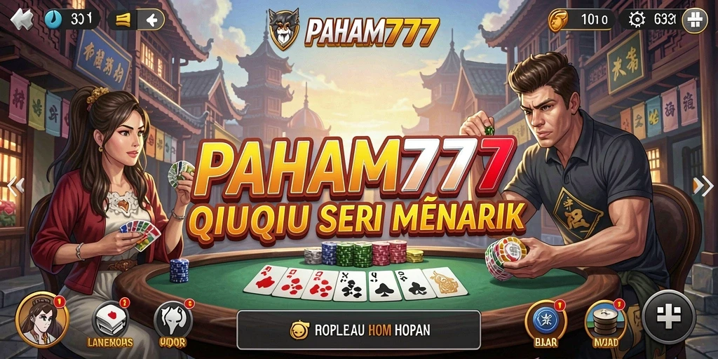 Gameplay seru QiuQiu di PAHAM777 dengan pemain lain.