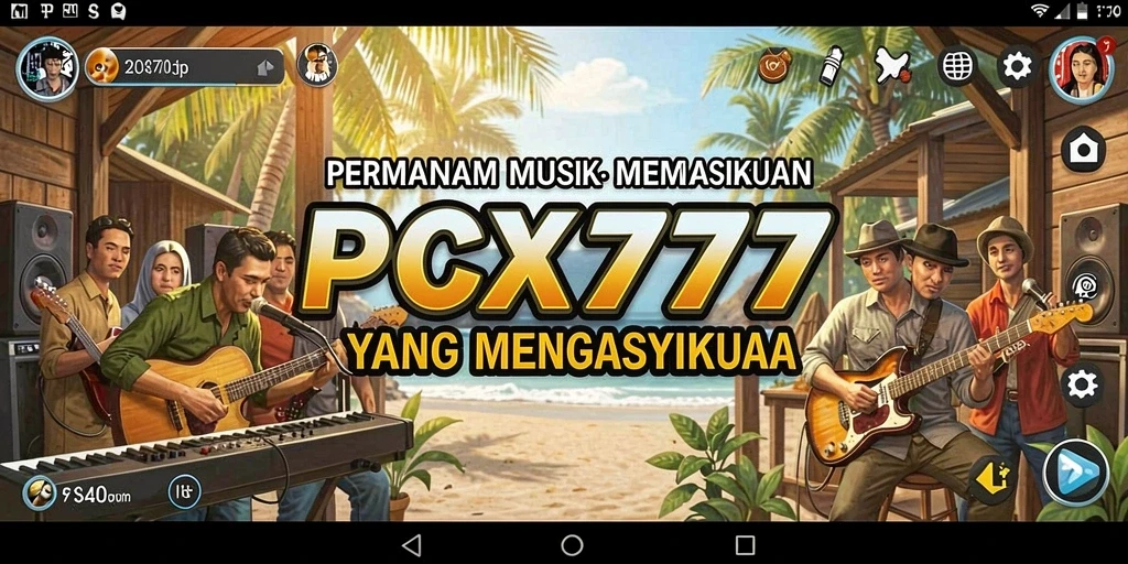 Tampilan gameplay PCX777 yang menarik dan penuh warna.