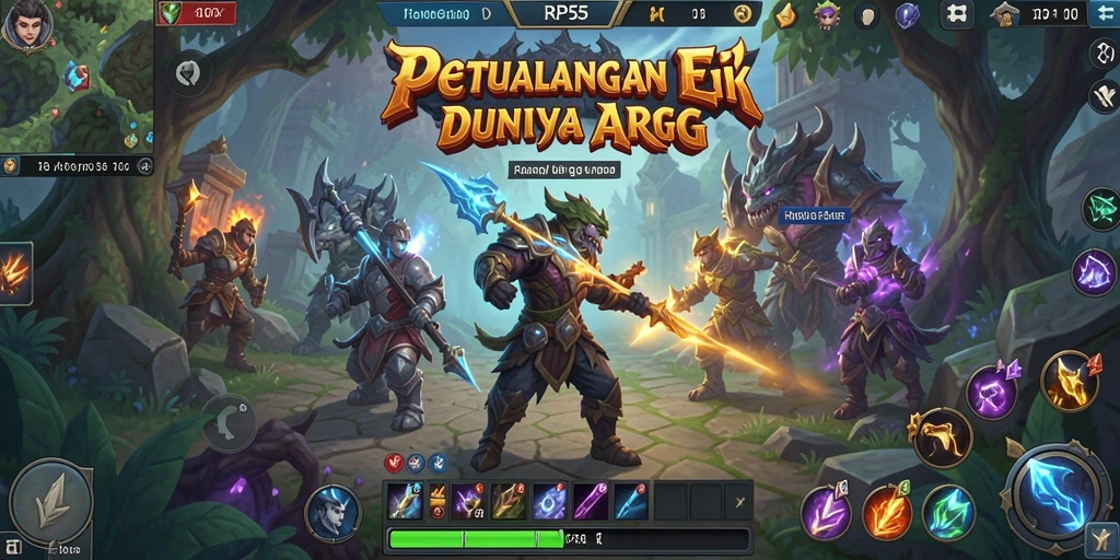 Gameplay RP55 yang epik dan penuh aksi di dunia ARPG.