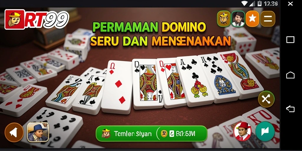 Gameplay domino di RT99 yang seru dan menantang.