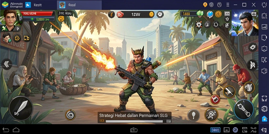 Tangkapan layar menunjukkan pertempuran seru dalam game S13.
