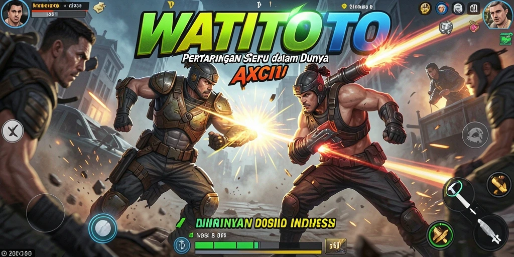 Screenshot gameplay WATITOTO menampilkan aksi pertarungan yang intens dan grafis menawan.